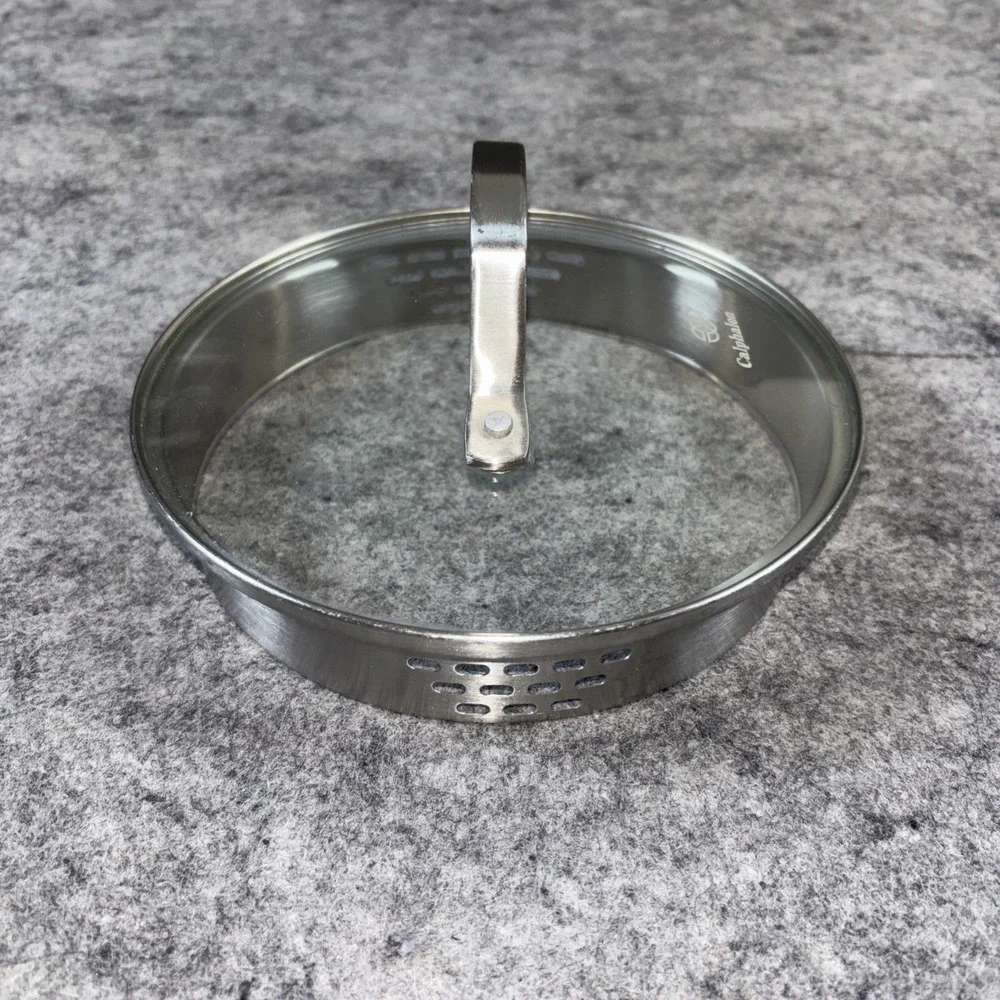 Calphalon Saucepan Glass Pot Lid Stainless Drain Vented Sides‎ 6.5
